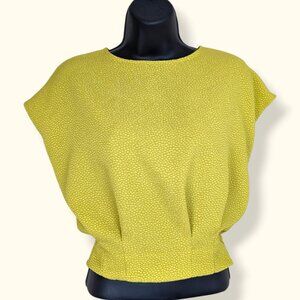 Textured Yellow-Green Tapered Top